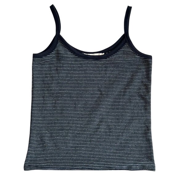 Nothing Written Womens Stripe Cotton Cami Tank Top Navy Size Medium Minimalist - Picture 1 of 6